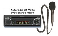 Autoradio tuner RDS / CD 24 volts avec entr�e micro
