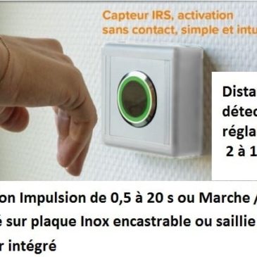 Bouton poussoir / Interrupteur sans contact